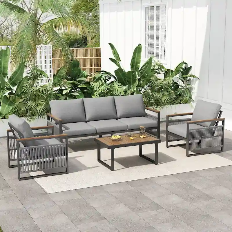 Outdoor Metal Patio Furniture Set for Relaxing and Entertaining