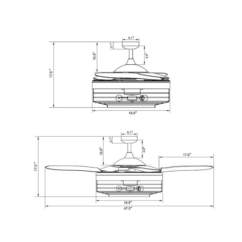 Fanaway Montclair 48-inch AC Ceiling Fan with Light