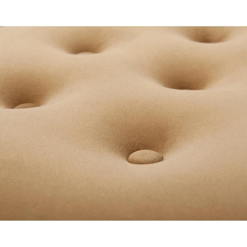 Yaris Upholstered Round Accent Ottoman