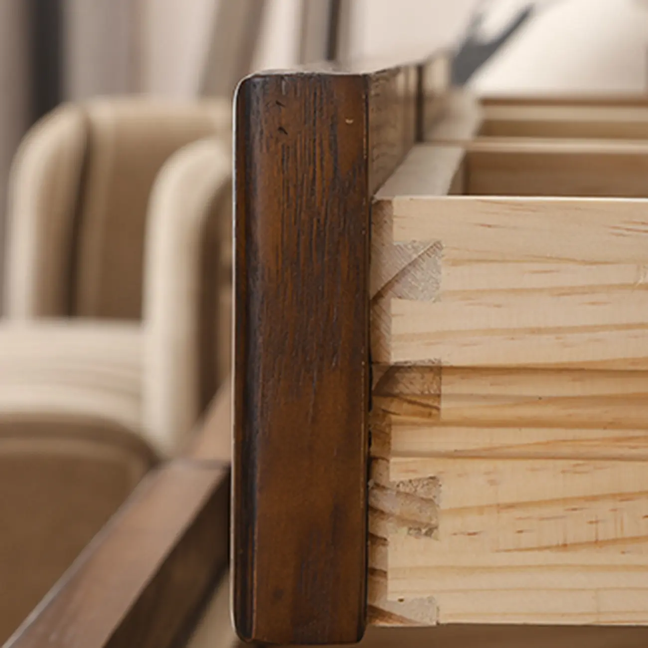 Sepia Shaker Mid-Century Modern TV Stand with Drawers