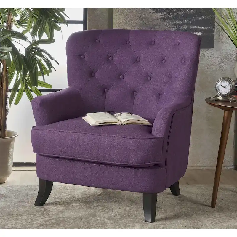Anikki Tufted Fabric Club Chair by Christopher Knight Home