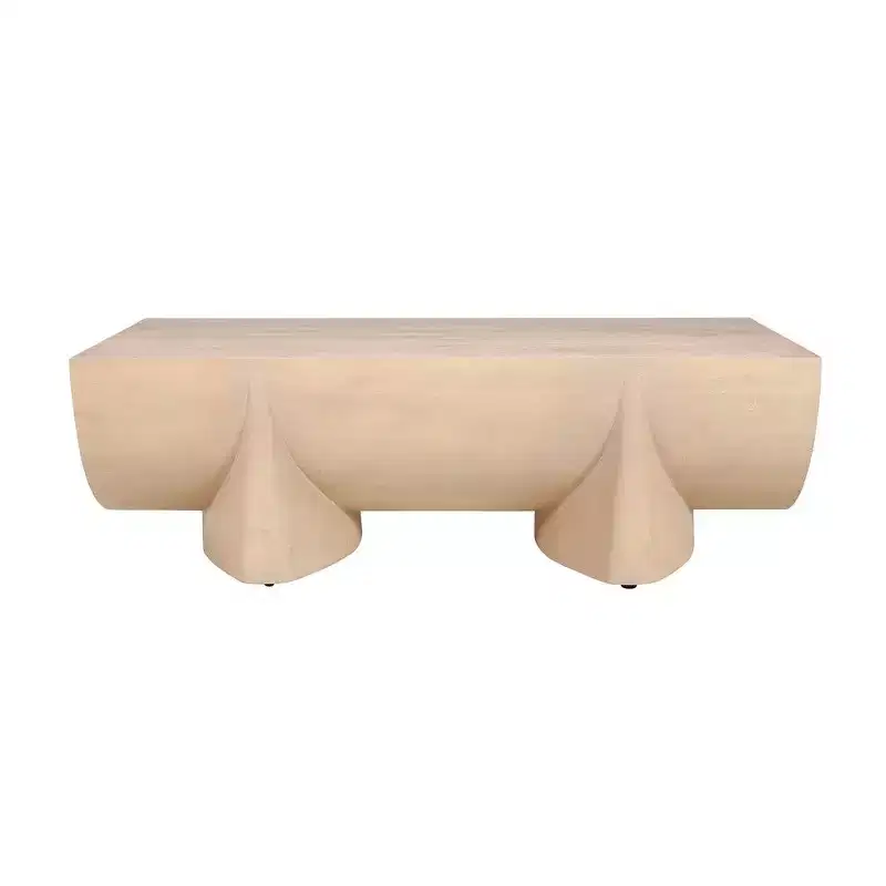 Royal Hampton Coffee Table | 48 Log Design | Natural Mango Wood Hand Crafted