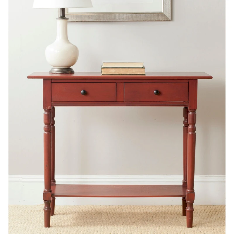 SAFAVIEH Arvilla Grey 2-Drawer Console Table - 37.8 x 13 x 31.9 - 38Wx13Dx32H