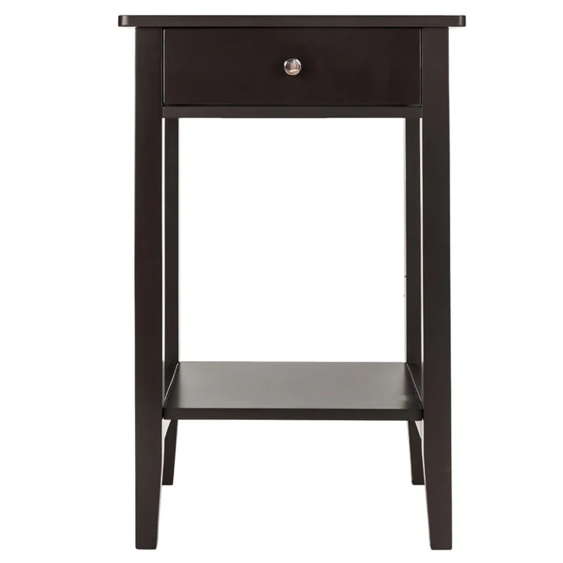 Brown 2-tier 1-drawer End Table