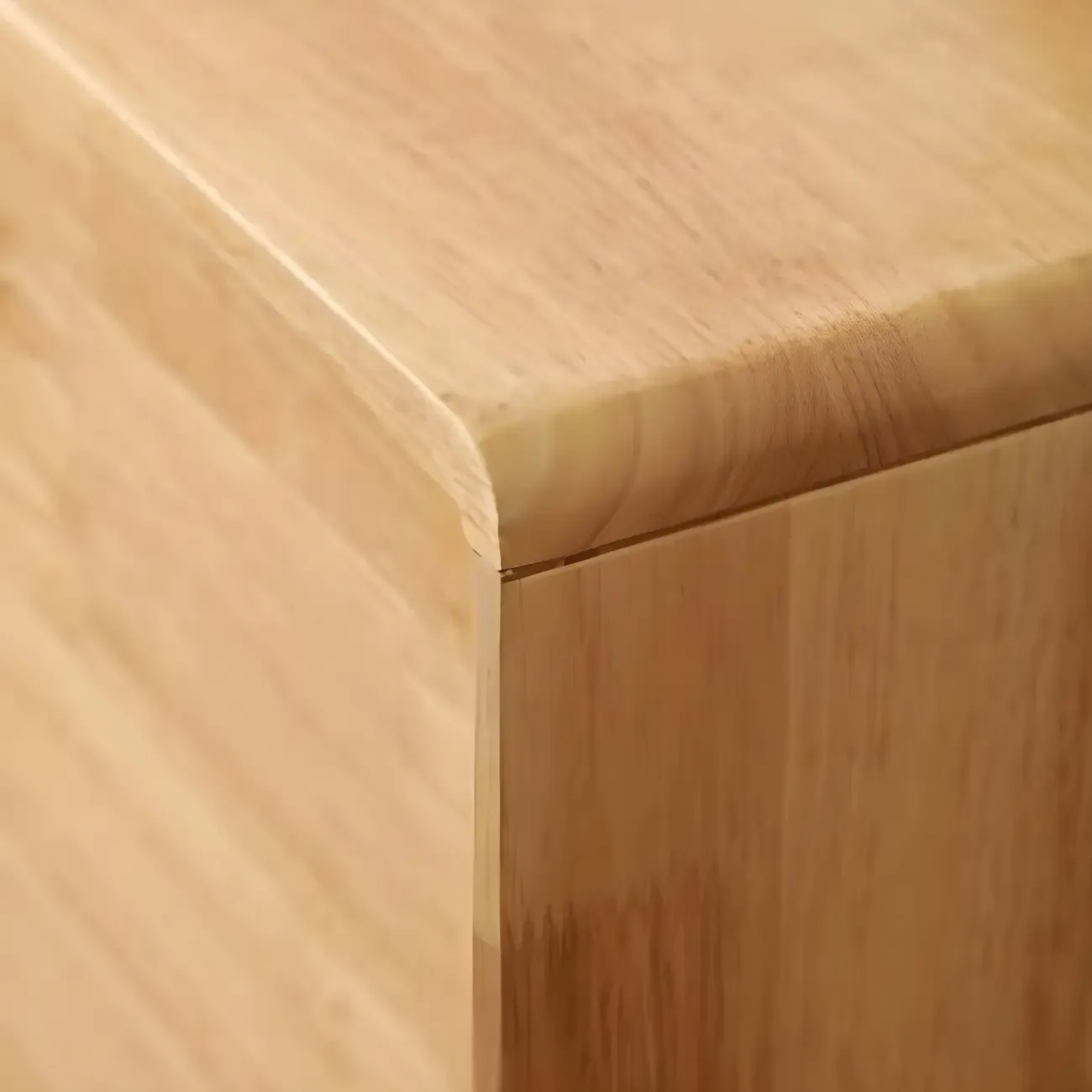 Compact Natural Wood Combo Dresser with Cabinet and Drawers