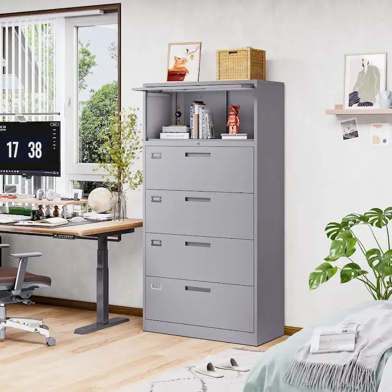 Steel Lateral File Cabinet with Lock
