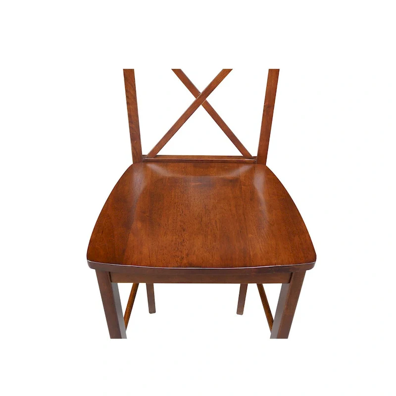 42 Round Top Bar Height Table and Two Stools - Espresso