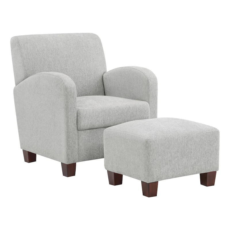Aiden Chair & Ottoman with Espresso Legs