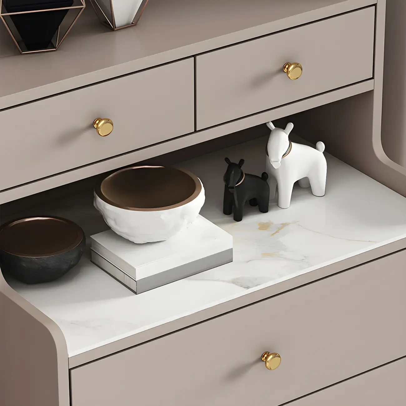 Modern Wooden Vertical Dresser with 6 Drawers