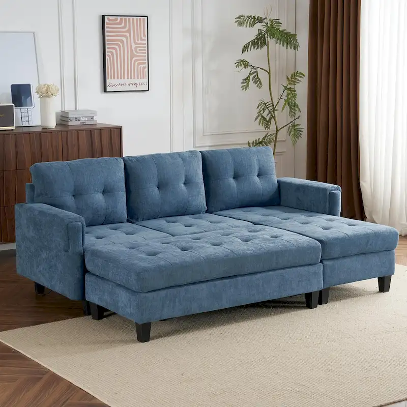 83.4inch L-shaped Sofa Sectional Couch Sofa Bed