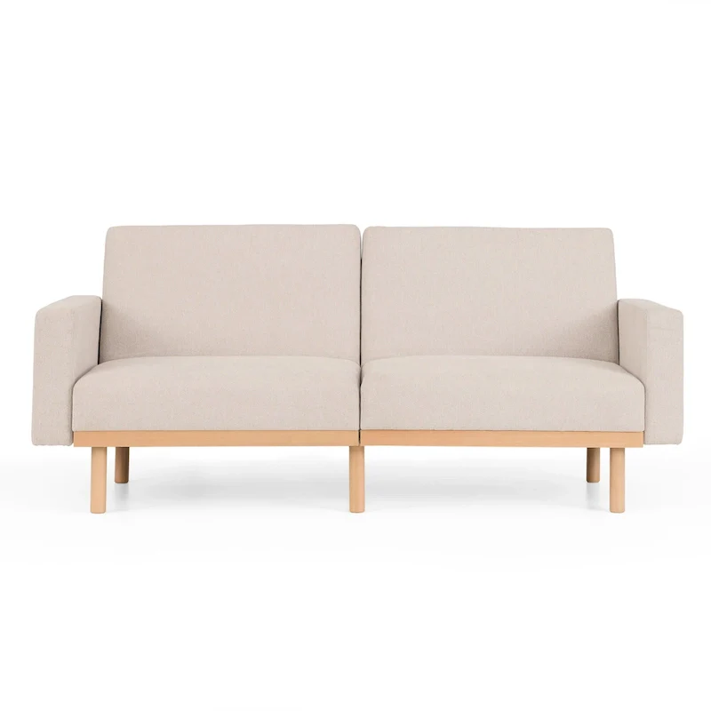 Brookside Harlow Futon with Wood Base
