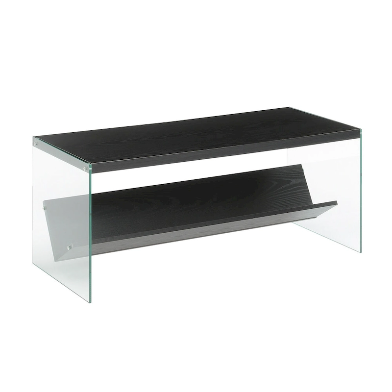 Convenience Concepts SoHo Glass Coffee Table with Shelf