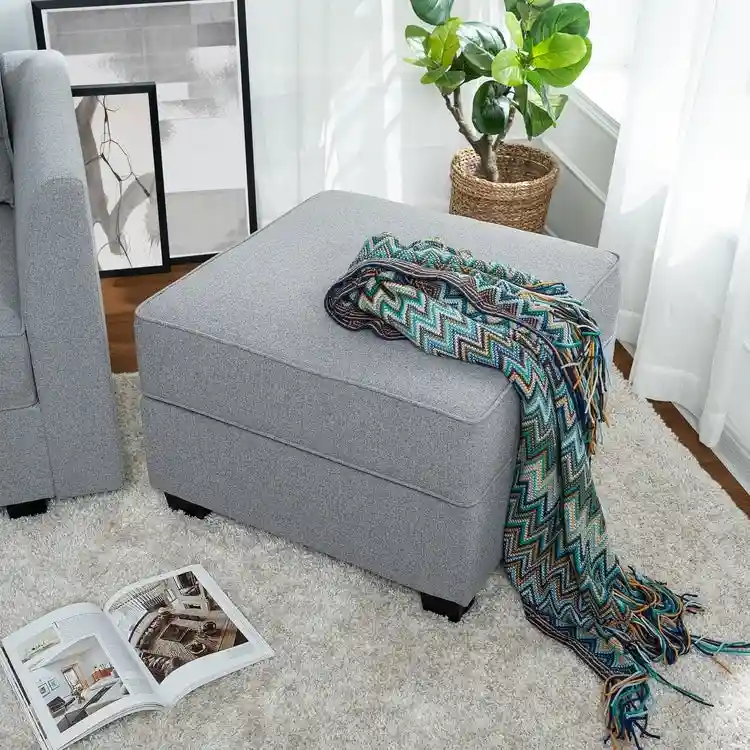 Modern DIY Convertible Modular Sectional Ultimate Sofa Collection - Optional Ottoman Middle and Armrest Modules