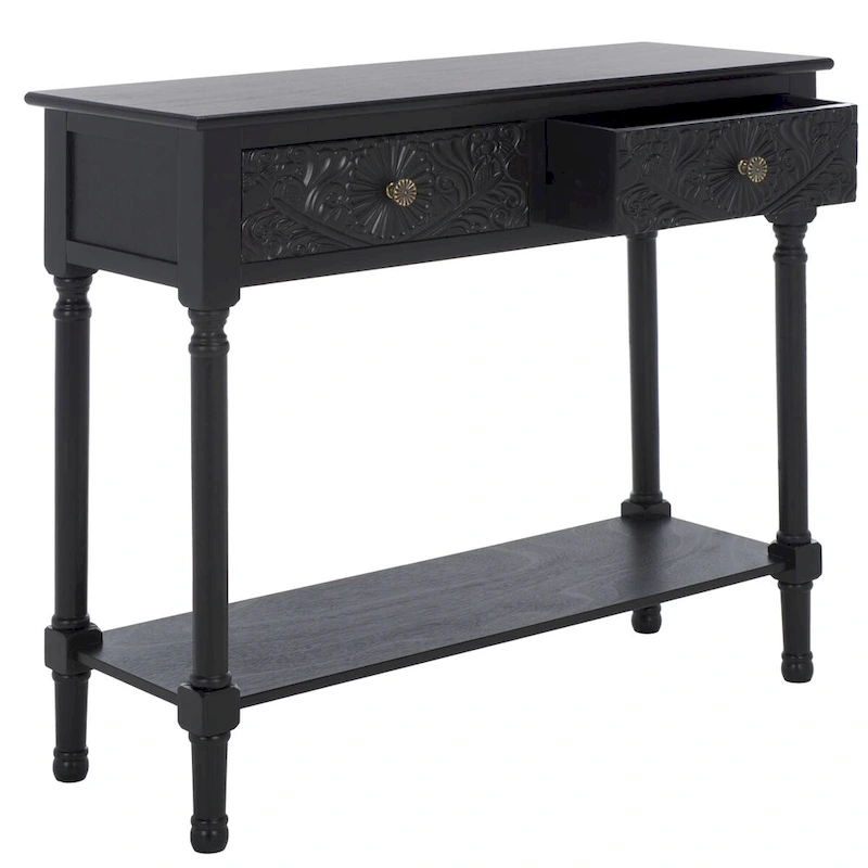 SAFAVIEH Leonia 2-Drawer Console Table - 35.5  W x 13  L x 29.5  H - 36Wx13Dx30H