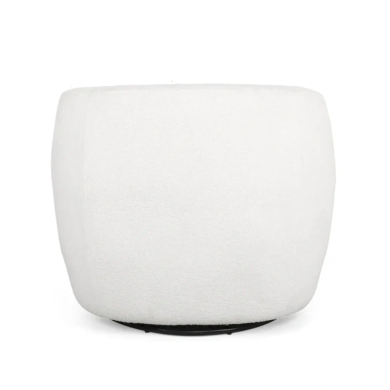 Mokena Textured Boucle Upholstered Swivel Club Chair by Christopher Knight Home