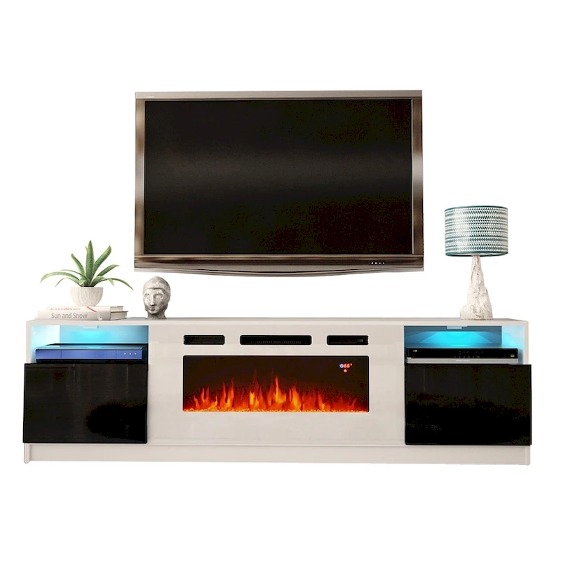 Strick & Bolton Amsden Electric Fireplace TV Stand