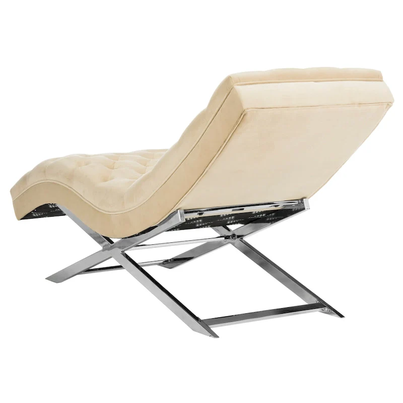 SAFAVIEH Cheri Chaise with Round Pillow - 65Wx23Dx33H