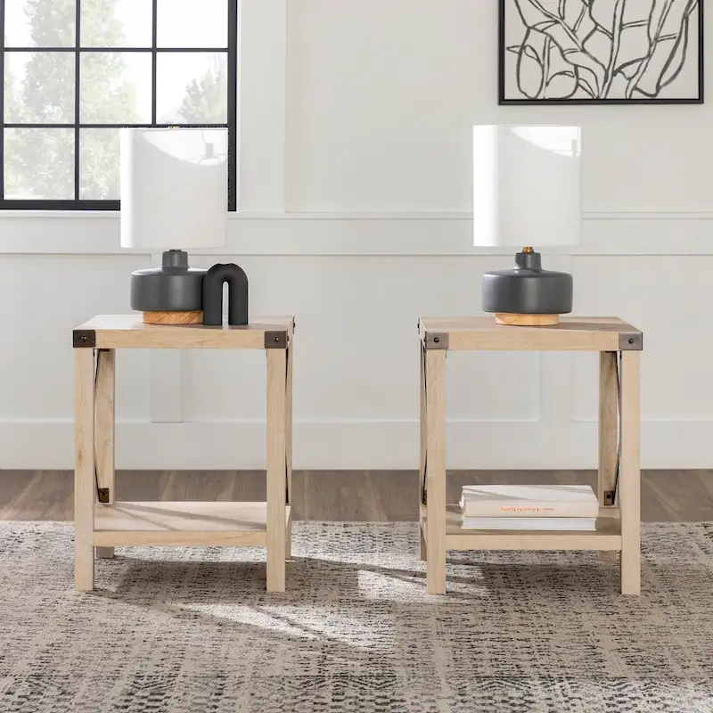 Middlebrook Kujawa 18-inch X-side Accent Table (Set of 2)