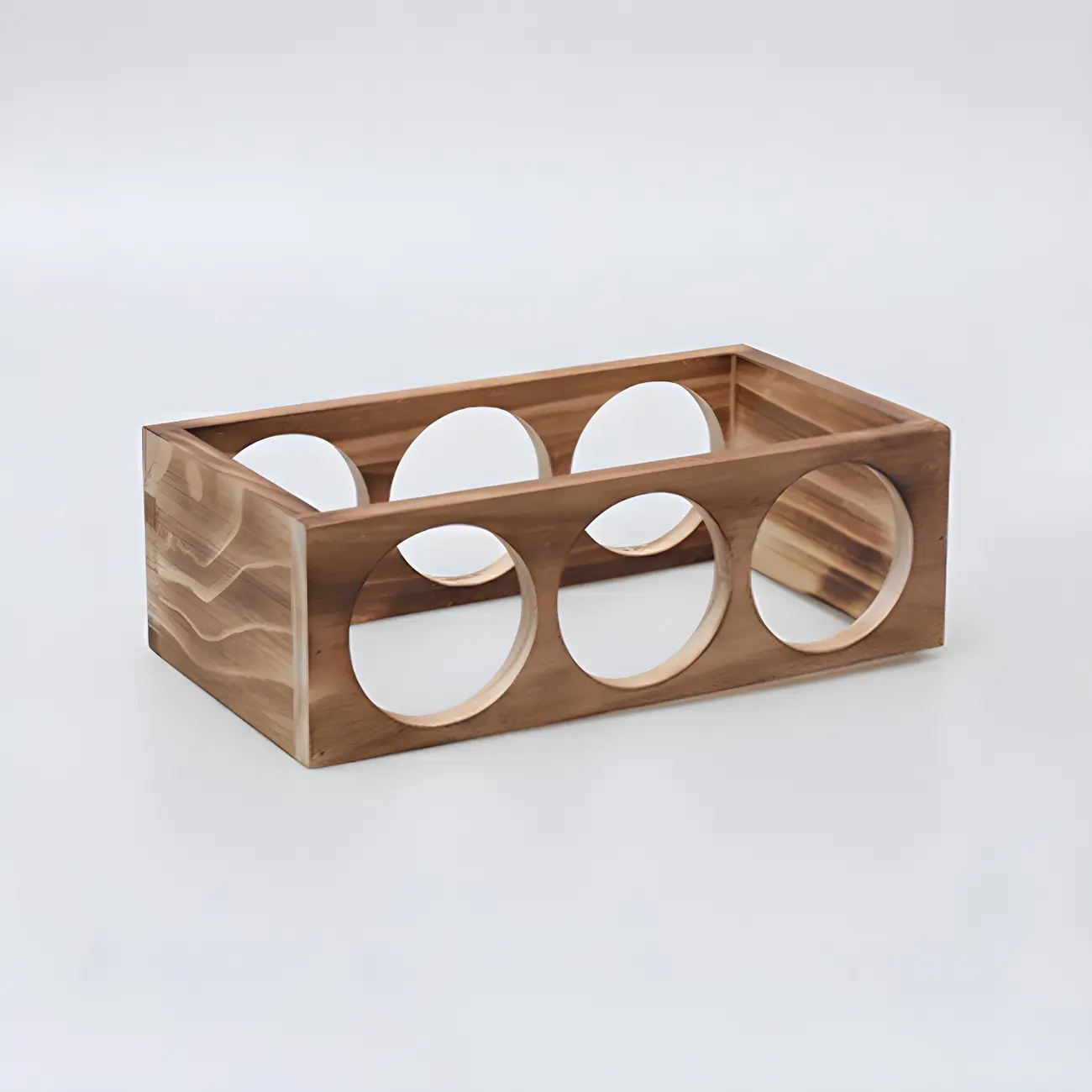 Natural Wooden Stackable Wine Rack Tabletop Wine Holder