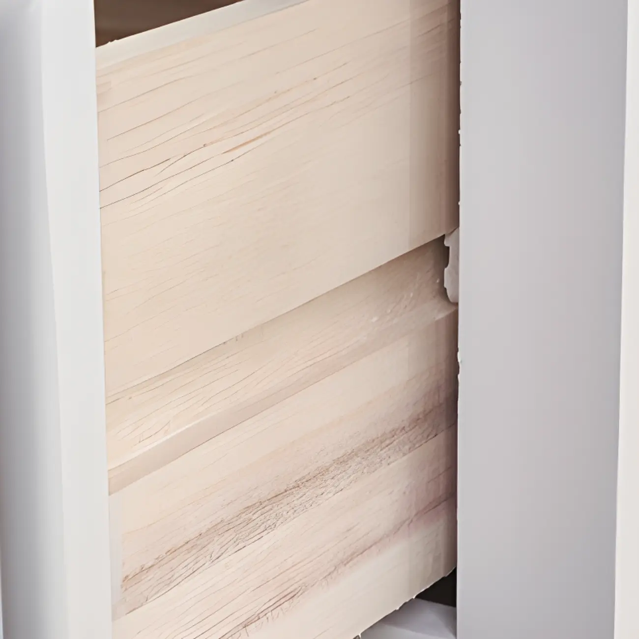 French Square White Wooden 7-Drawer Chest