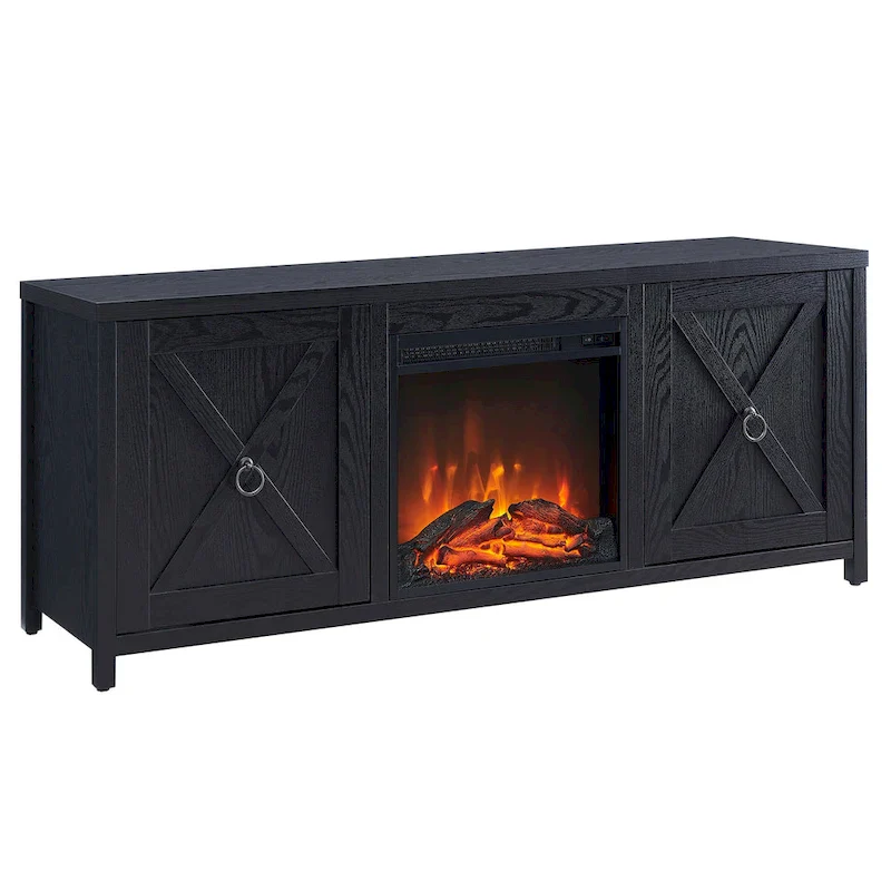 Granger 58 TV Stand with Log Fireplace Insert