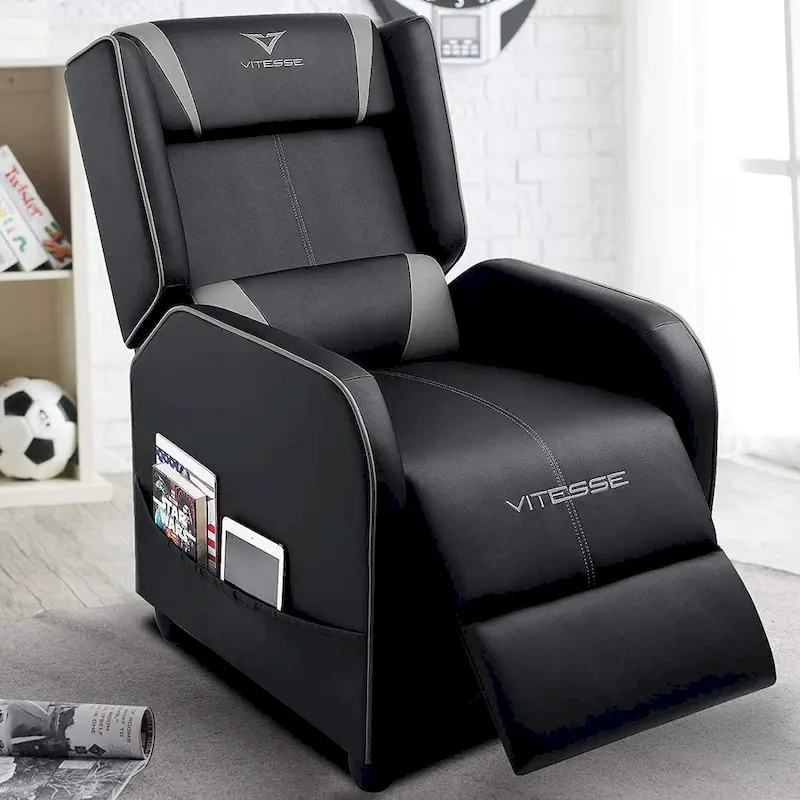 BOSSIN Gaming Recliner Chair Racing Style High Back Chair Living Room Recliners Theater Seating