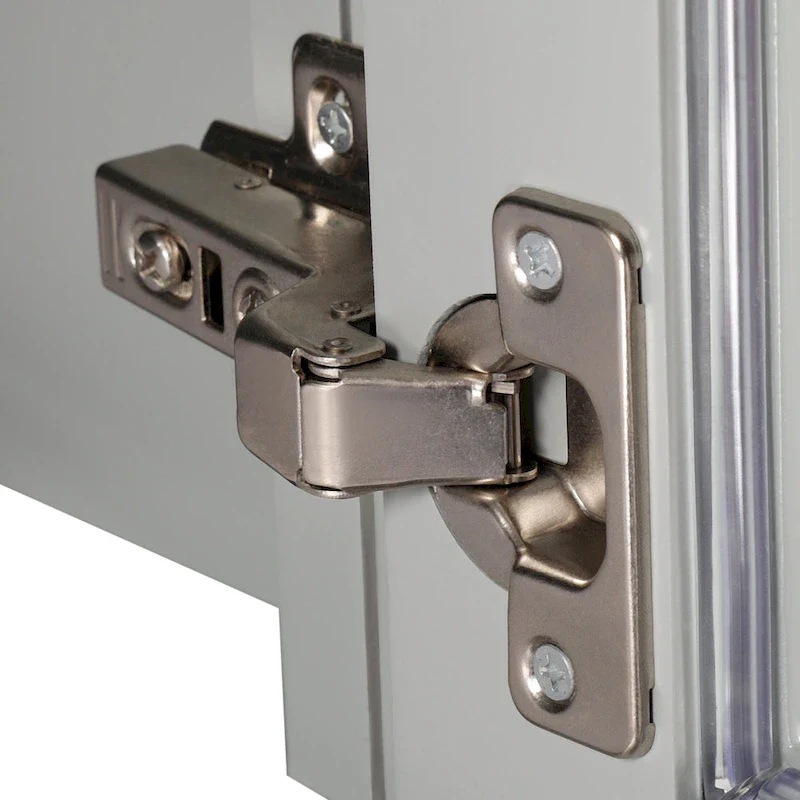 Chilled Gray Linen Tower with Glass Door, 4 Drawers & 2 Adjustable Shelves