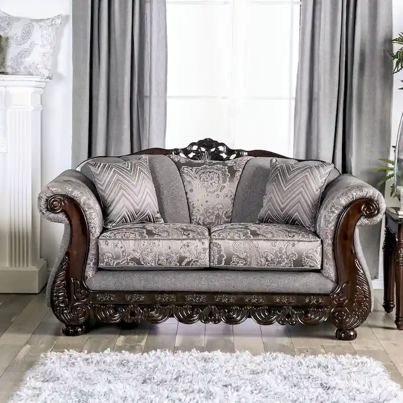 Dikic Traditional Chenille Rolled Arms 2-Piece Living Room Set by Gracewood Hollow