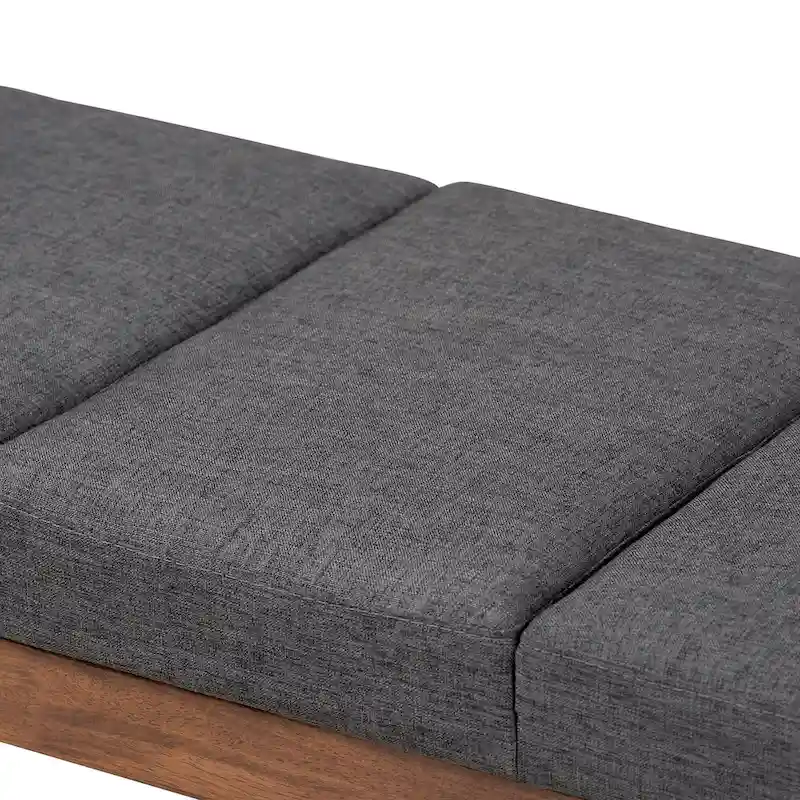 Mid-Century Fabric Bench