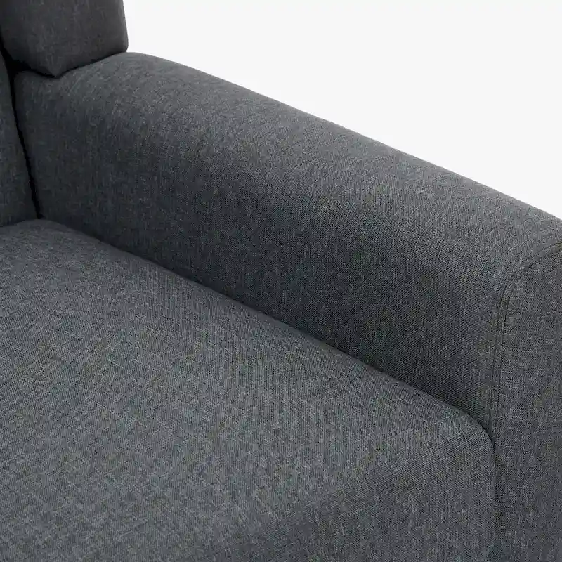 Linen Upholstered Accent Chair Wingback Armchair Set of 2