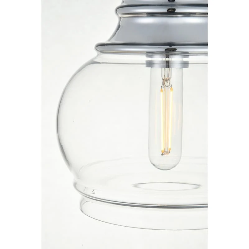 1-Light Pendant with 8 inch Clear Glass