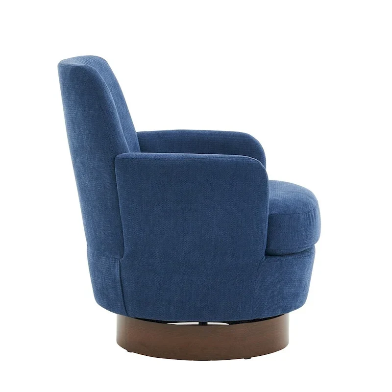Swivel Round Accent Chairs Armchair with Stainless Steel Base