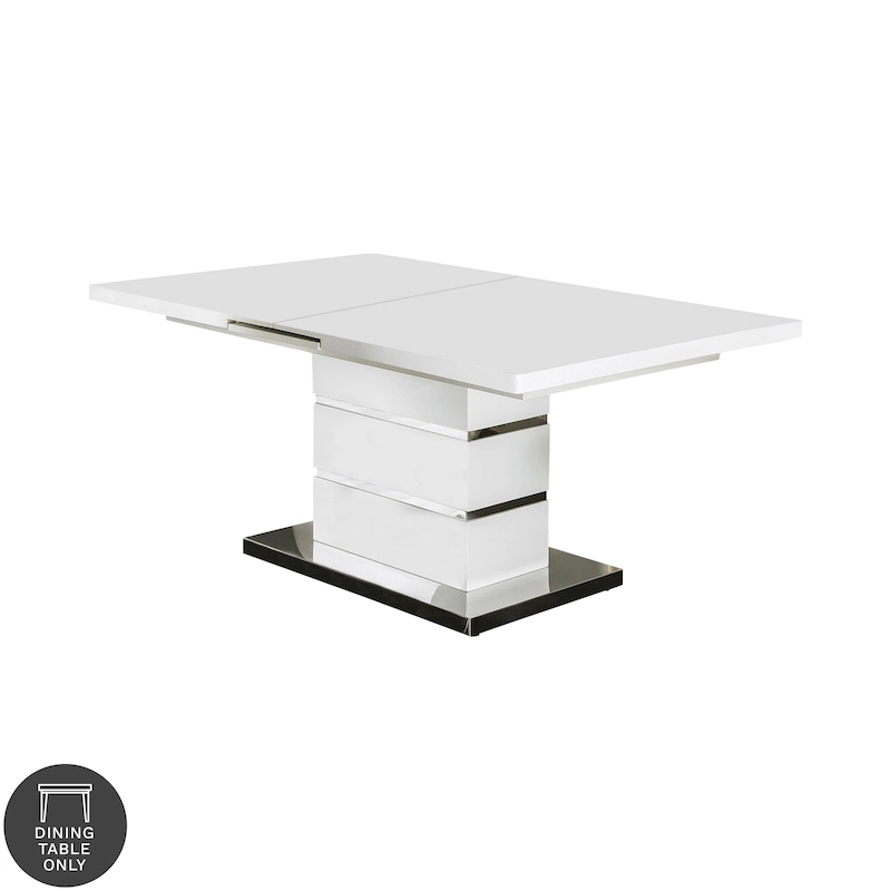 Furniture of America Borm White 78-inch Wood Expandable Dining Table
