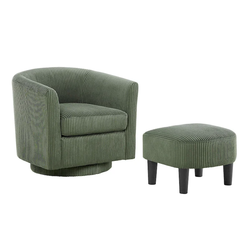 26.38 Swivel Arm Chair with Ottoman