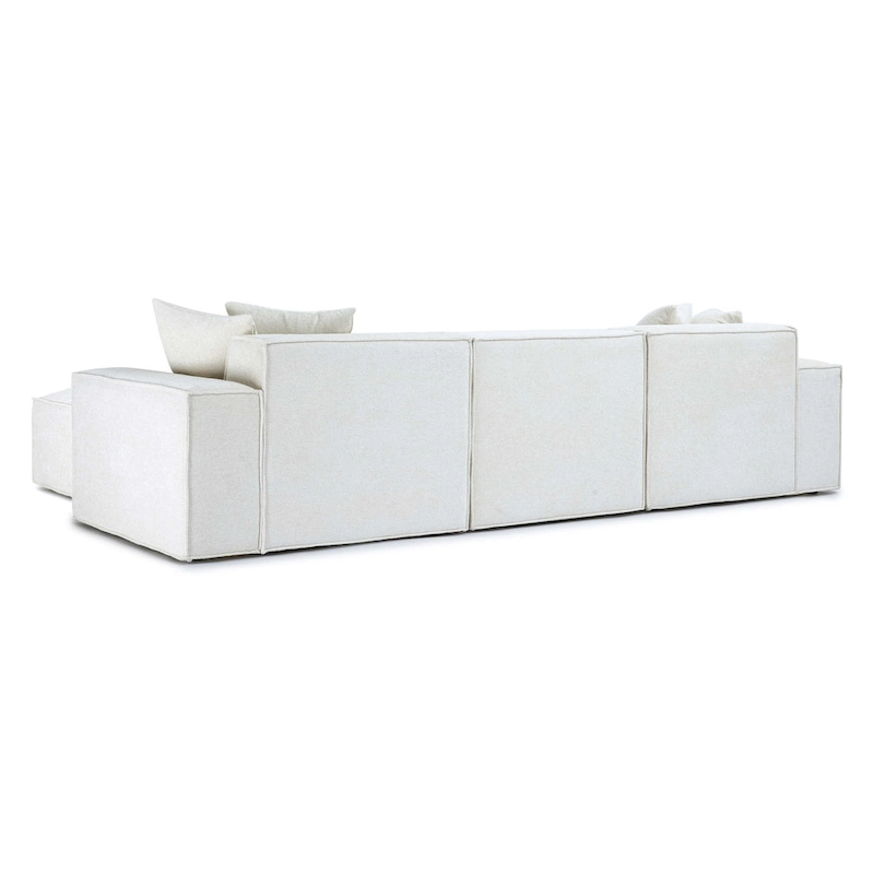 Mindy Chenille Basketweave Modular Sectional - 115.3W x 70D x 28.2H