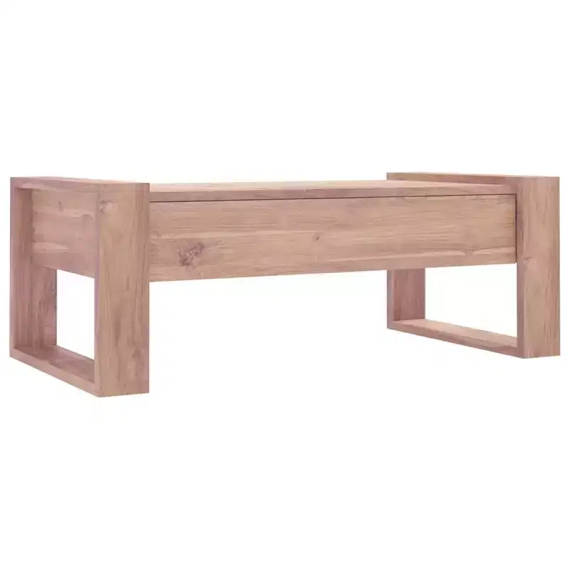 vidaXL Coffee Table Teak Solid teak wood 43.3 x 23.6 x 15.7 in