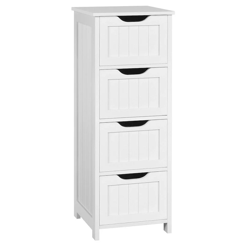 Bathroom Floor Cabinet Slim Bath Cabinet with 4 Drawers