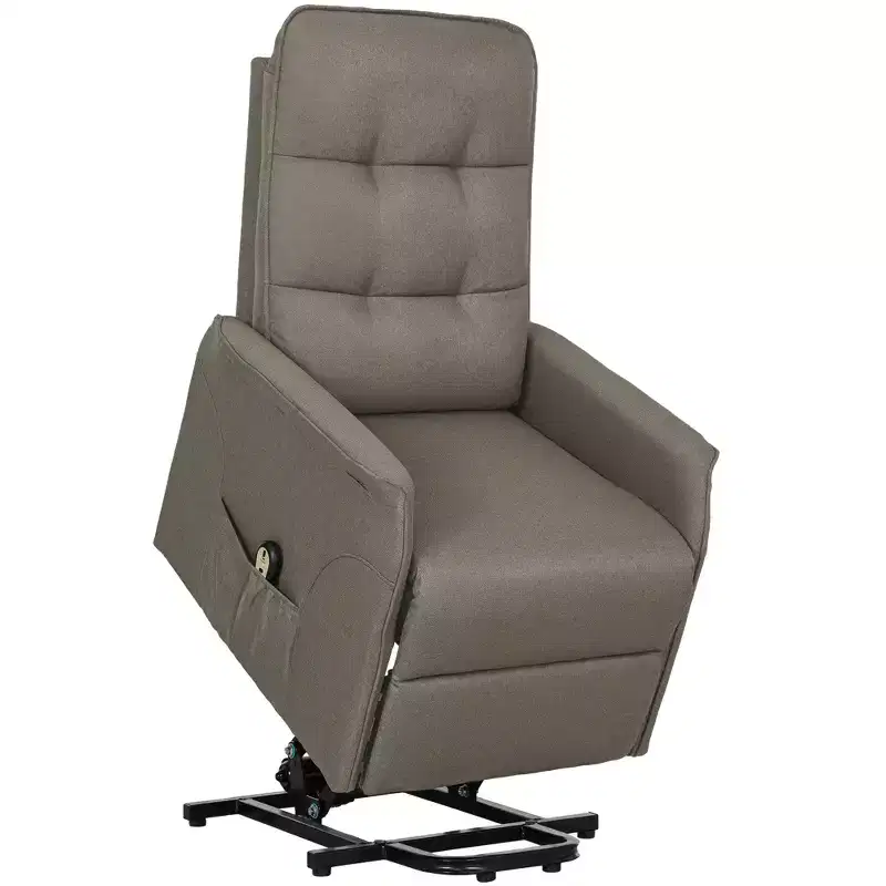 HOMCOM Power Lift Recliner Chair, Electric Reclining Chair with Remote, Side Pockets, Pocket Spring, Tufted Back, Quick Assembly