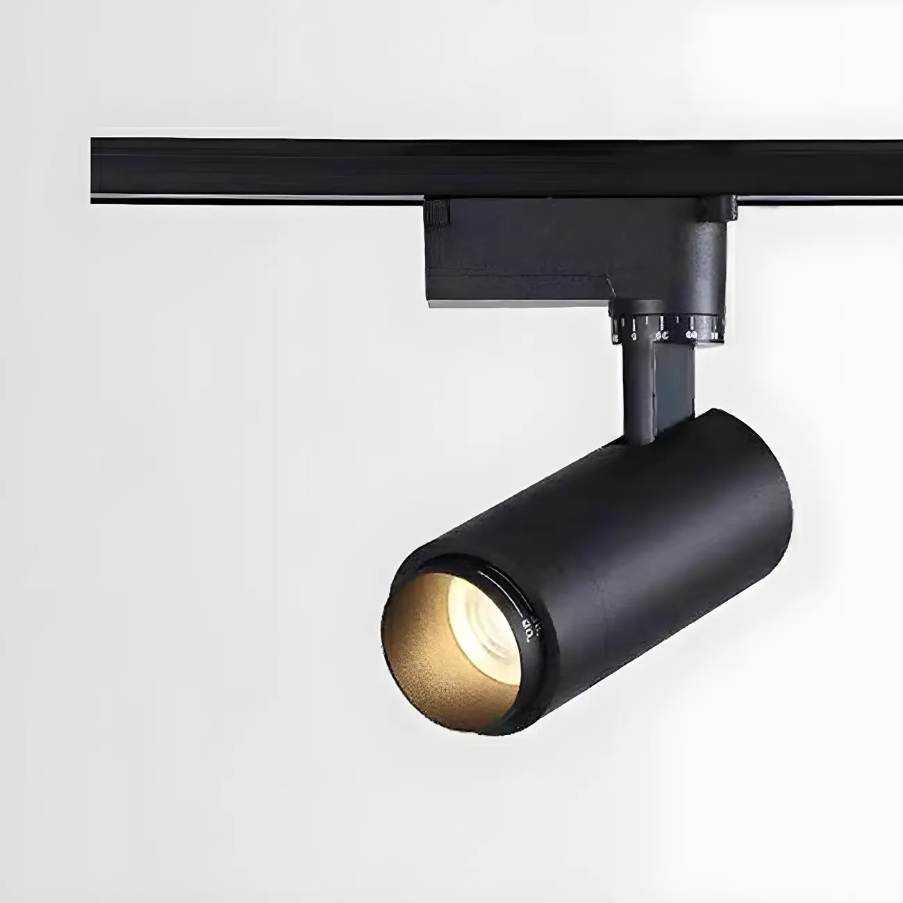 Simple 3-Light Cylinder Metal Black LED Track Light