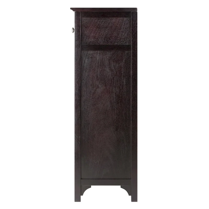 Ancona Wine Cabinet, Espresso - 19.09 x 12.6 x 37.52 inches
