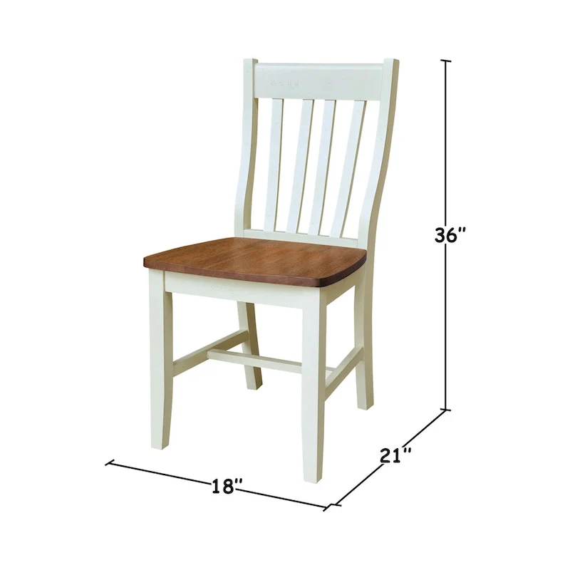 Quince Solid Wood Schoolhouse Chairs, Set of 2