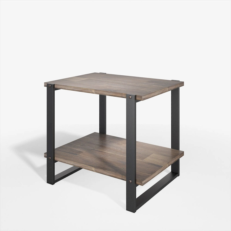 Priage by ZINUS 21 Brown Solid Wood Side Table