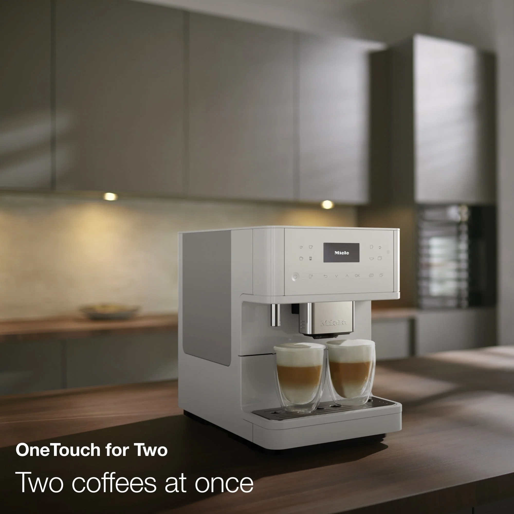 Miele CM 6160 MilkPerfection Countertop Coffee System- Lotus White