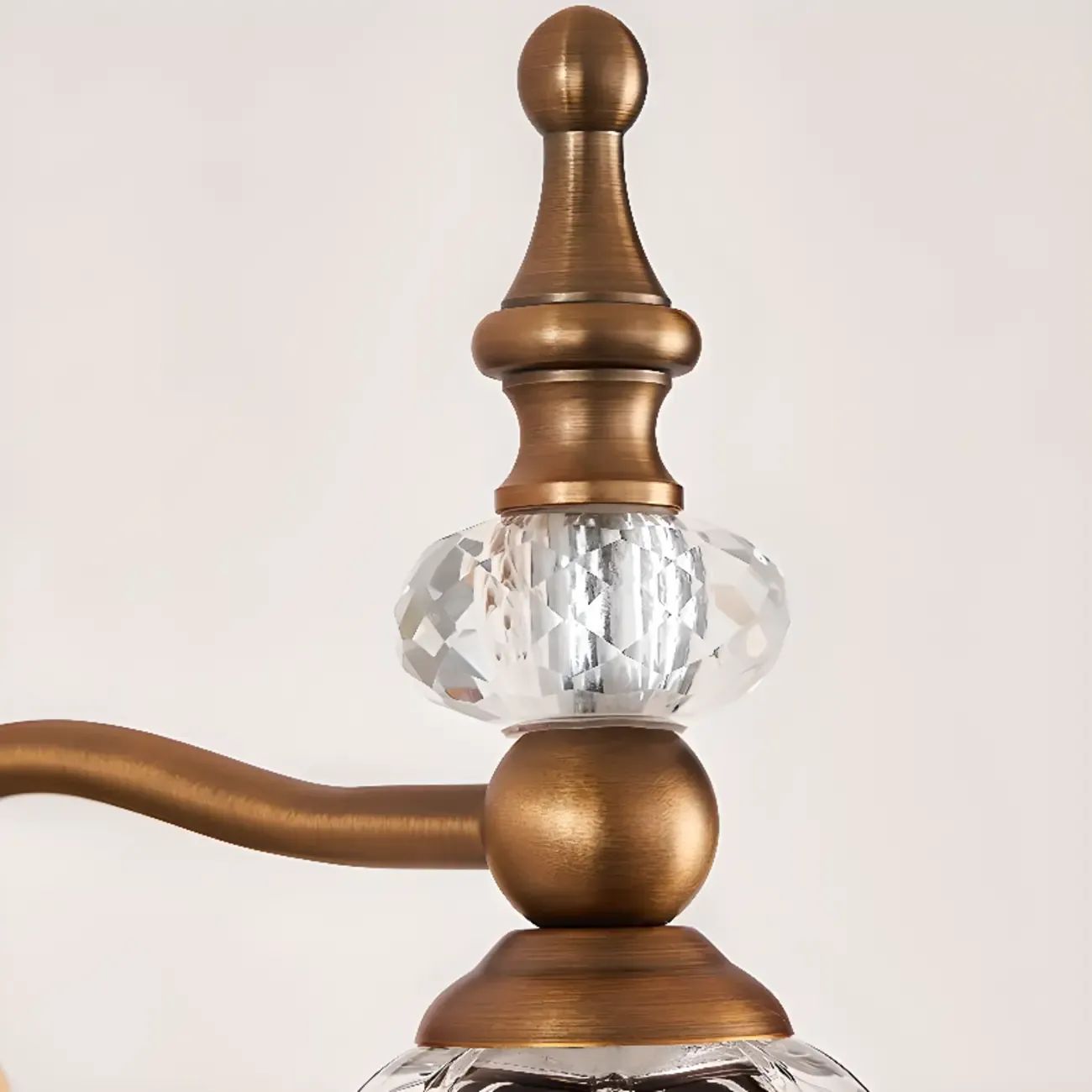 Modern Flower Glass Bathroom Vanity Light in Black/Brass