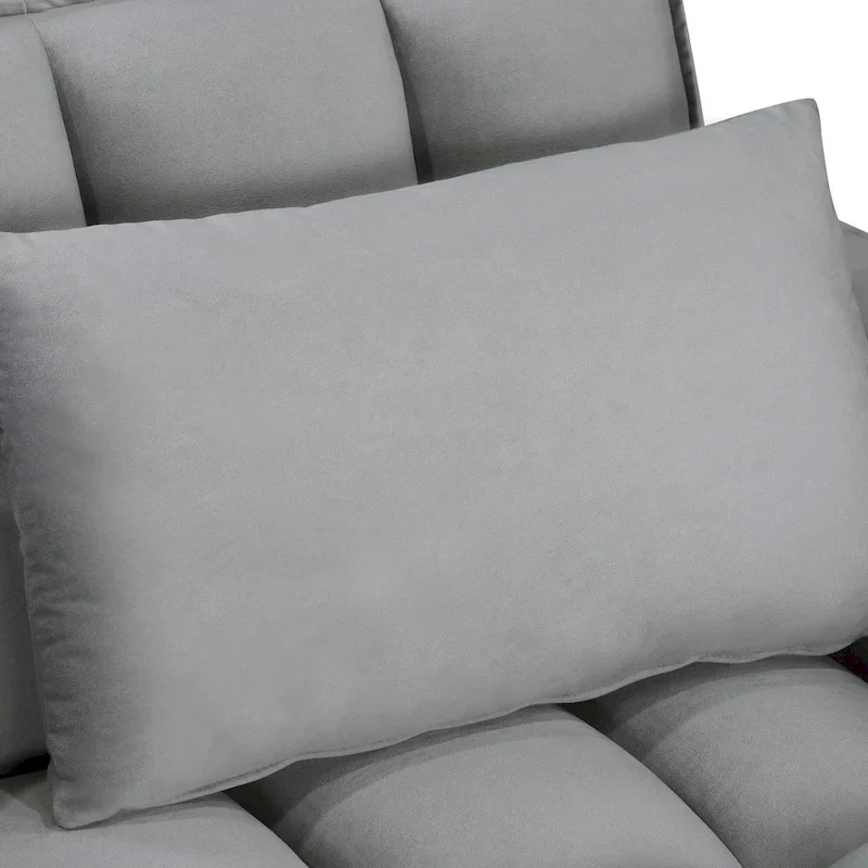 Modern 68 Length Tufted Convertible Loveseat Sleeper Sofa Bed - 68L x 55W x 20H