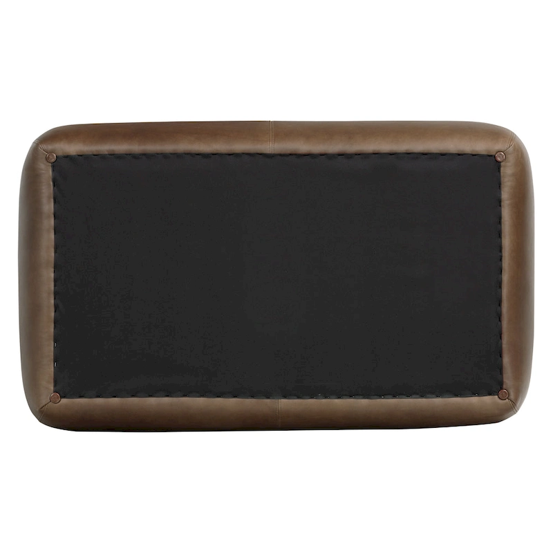 Poly & Bark Denver Leather Ottoman - Full Grain Genuine Italian Leather