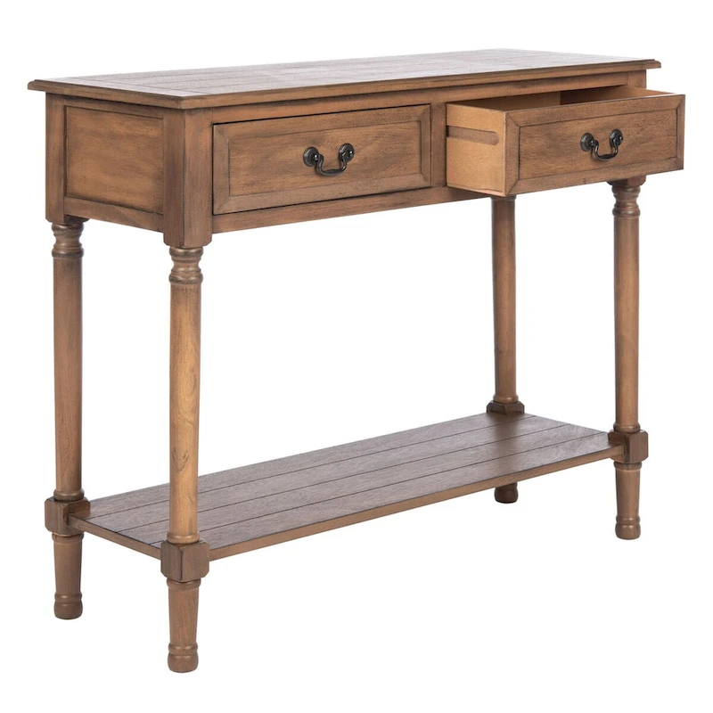 SAFAVIEH Justina 2-Drawer Console Table - 35.5 W x 13 L x 29.5 H - 36Wx13Dx30H