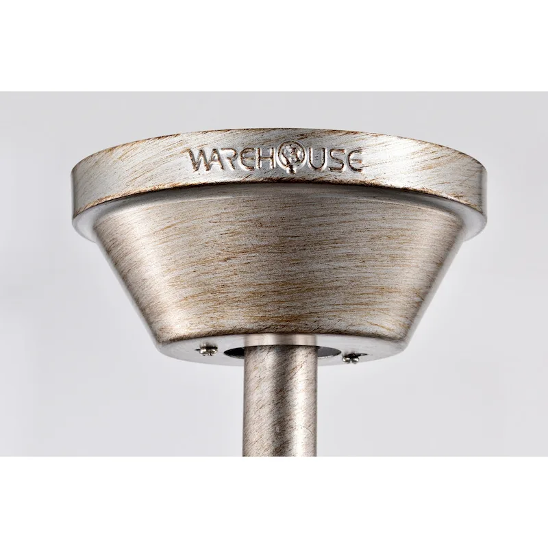 Emani 52 Inch Brushed Antique Silver Finish Ceiling Fan with Remote