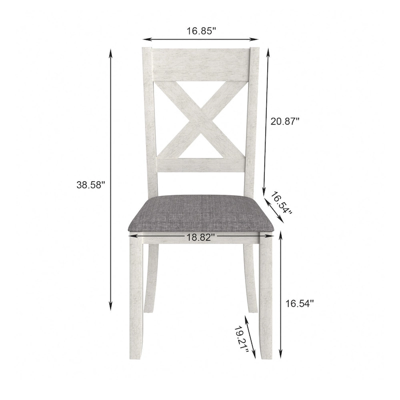 VECELO Solid Wood Dining Chairs Set of 2/4/6, Kitchen Side Chair