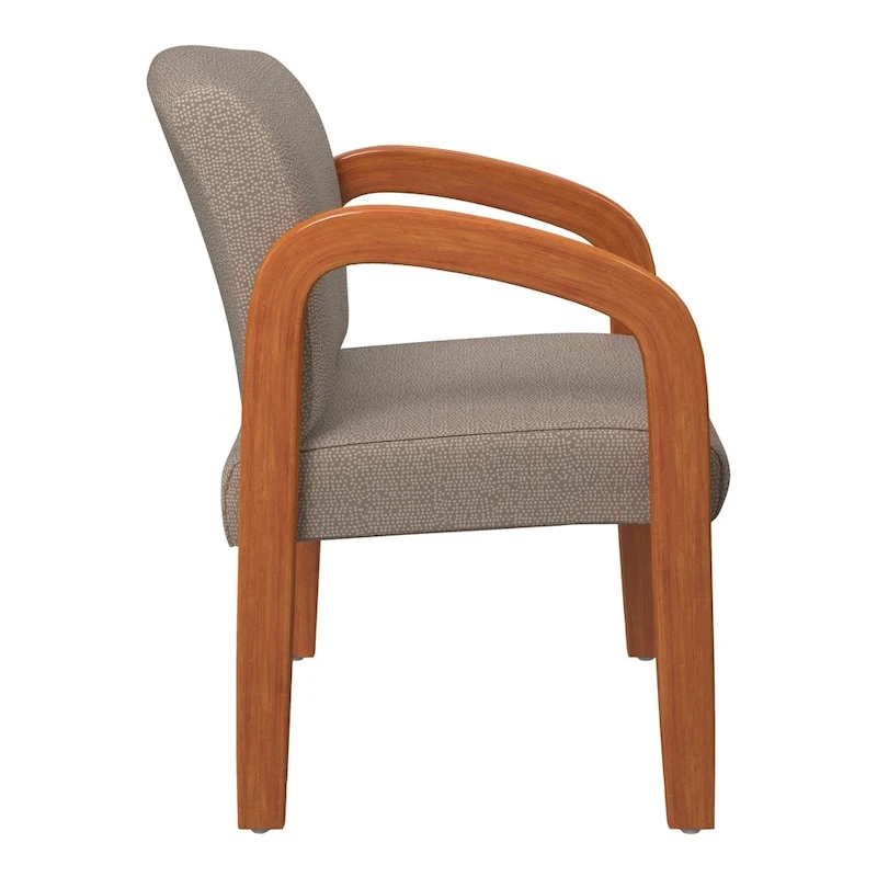 Work Smart Medium Oak Finish Wood Visitor Chair